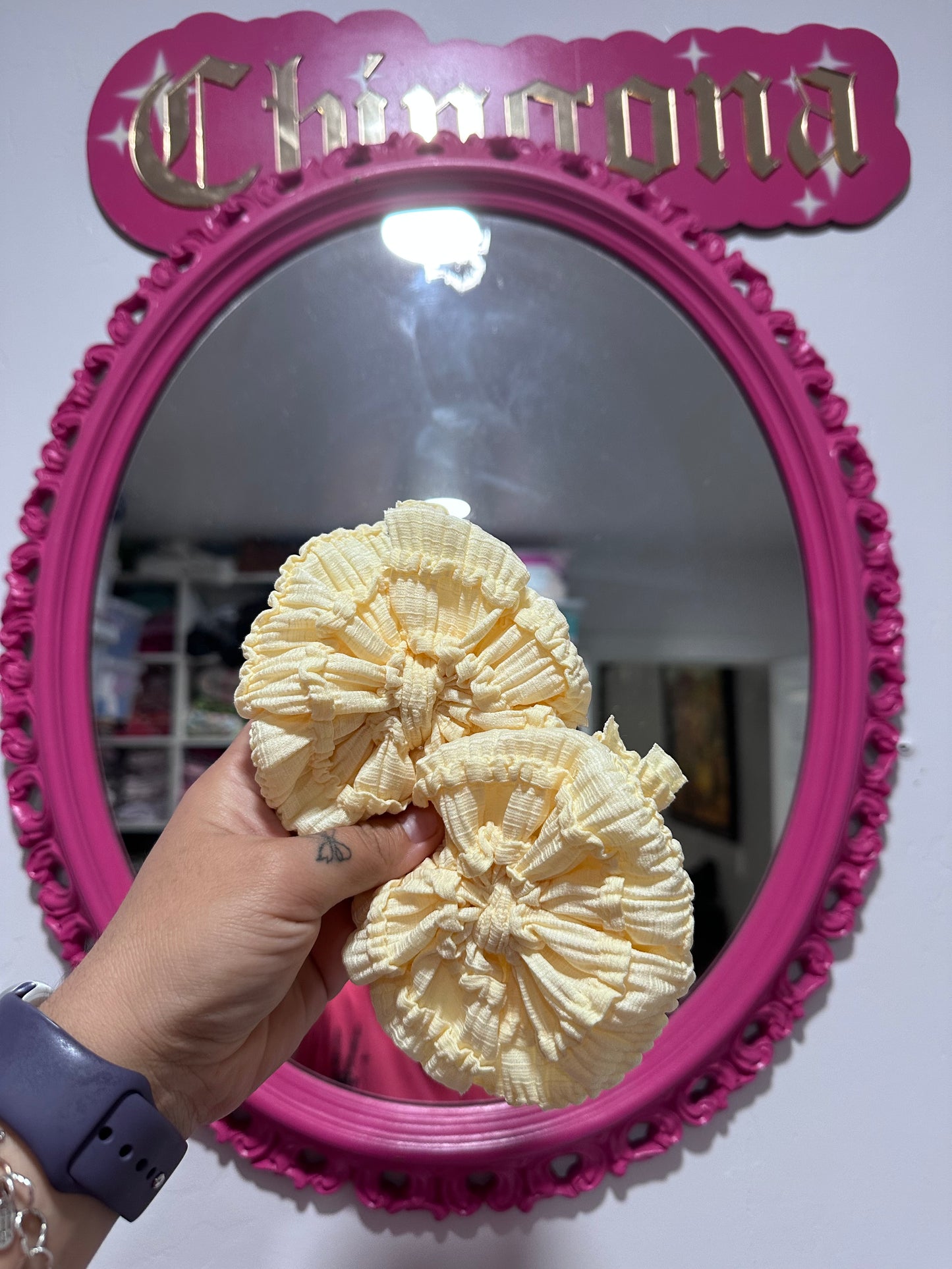 Pastel yellow ruffles- Headwraps