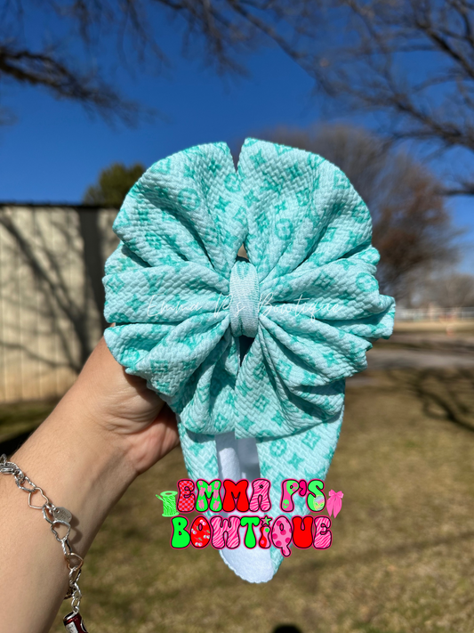 Boujee Turquoise Extra Messy Headwrap